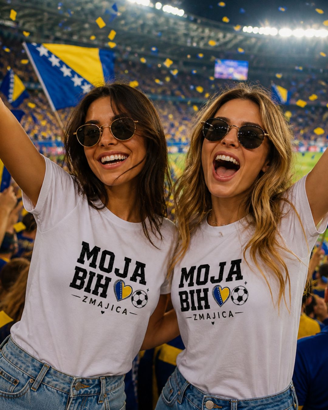 MOJA BIH ❤️ ZMAJICA – Ženska navijačka majica 🇧🇦